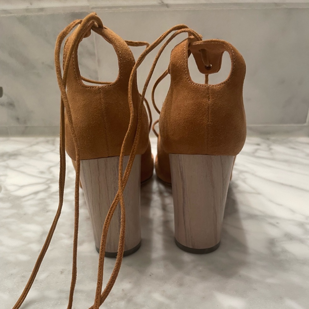 Jimmy Choo Vernie Lace Up Sandal in Tan size 36.5 - Picture 10 of 12